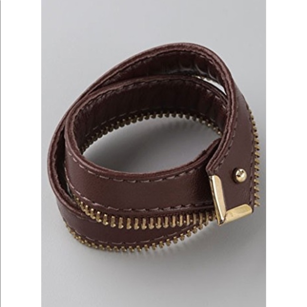 Jack Rabbit Collection Brown/Gold Zipper Bracelet